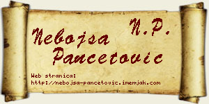 Nebojša Pančetović vizit kartica